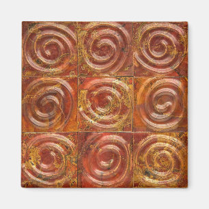 Pälsbrickor av koppar Spiral Magnet