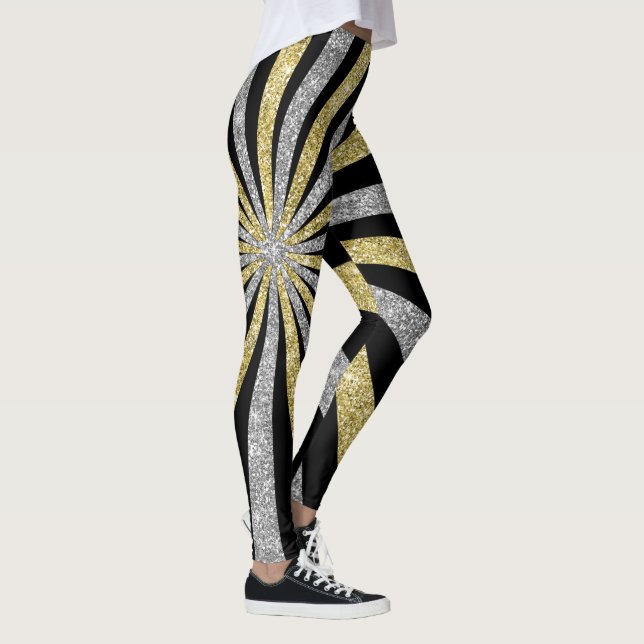 Pälsfoder av Nyårsafton party Leggings (Höger)
