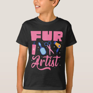 Pälskonstnär Hundfrisörskan Grooming Husdjur Valp T Shirt