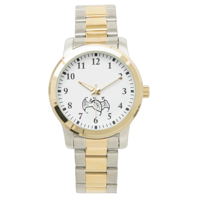 Pålslöjnur med fladdermus-form armbandsur (Framsida)