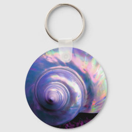 Pälsmysk opalescent mor av pärlor nyckelring