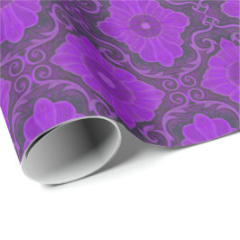 "Palspatial blommigt" bohemian mönster lila & viol Presentpapper