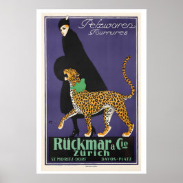 Pälspreparat Pälser Zürich Schweiz Vintage Poster