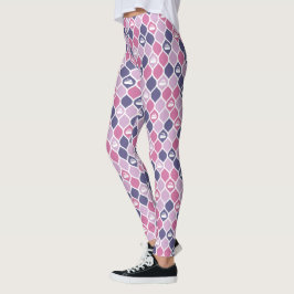 Pälsskinn av Curling Tile Leggings - Rosa/Lila