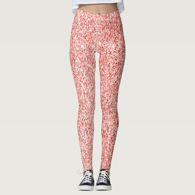 Pälsslätt glitter faux gles leggage av ro leggings (Framsida)