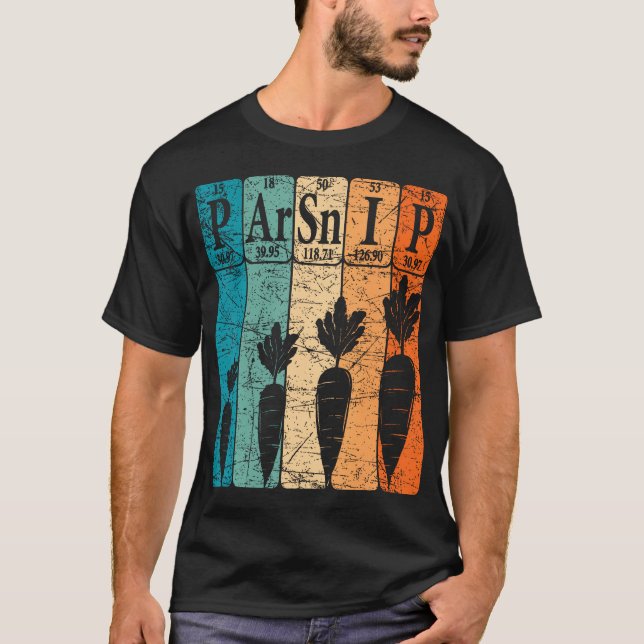 Palsternacka Periodiska Systemet Element Palsterna T Shirt (Framsida)