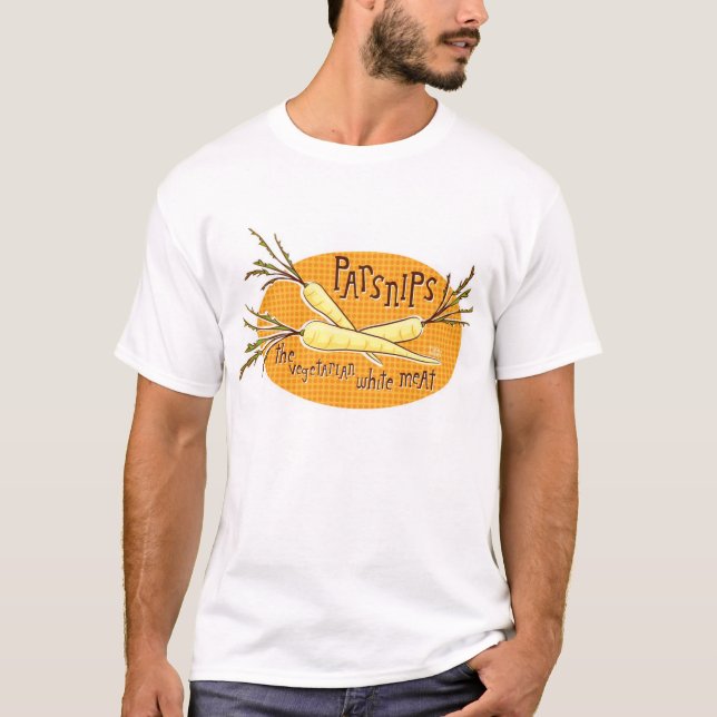 palsternackar det vegetariska vitköttet tee shirt (Framsida)