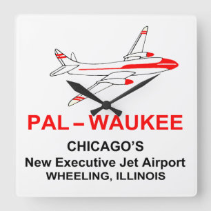 Palwaukee Airport, Wheeling, Illinois Fyrkantig Klocka