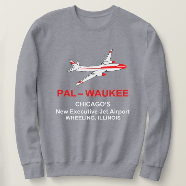 Palwaukee Airport, Wheeling, Illinois Lång Ärmad Tröja (Design framsida)