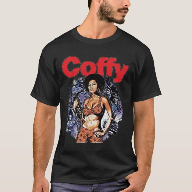 Pam Grier - Pop Art Fläkt Coffy T Shirt (Framsida)