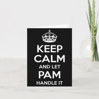 Pam Keep Calm Personligt Namn Rolig Födelsedag Kort