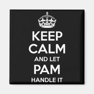 Pam Keep Calm Personligt Namn Rolig Födelsedag Magnet