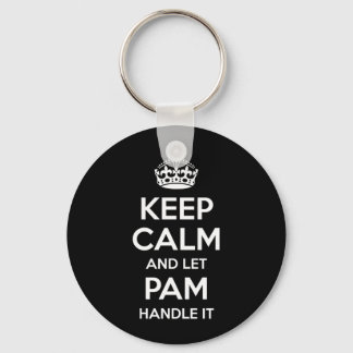 Pam Keep Calm Personligt Namn Rolig Födelsedag Nyckelring