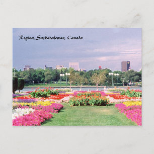 Pamålade Regina Legislative Gardens Vykort