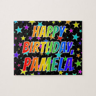 ’PAMELA’ First Namn, Roligt ’GRATTIS PÅ FÖDELSEDAG Pussel