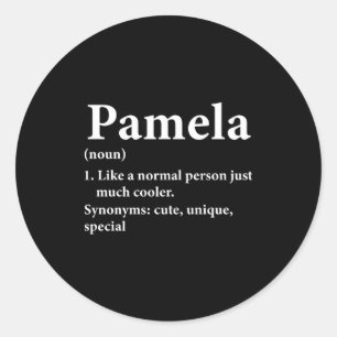 Pamela Namn Definition Rollig D Runt Klistermärke