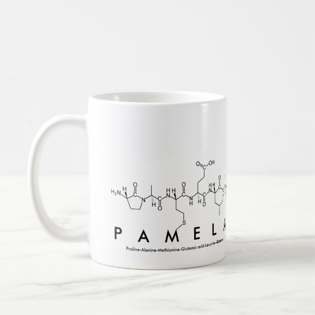 Pamela peptide namn mugg (Vänster)