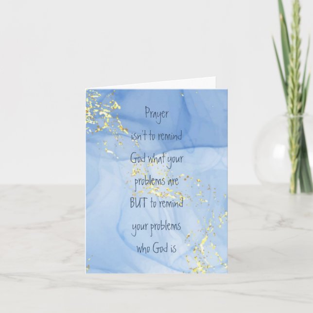 Påminn dina problem vem Gud är inspirationslös Kort (Framsida)