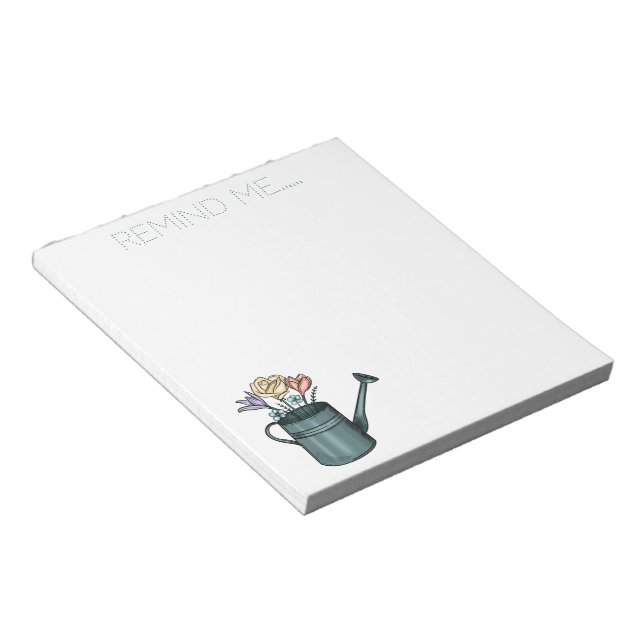 Påminn mig Blommigt Bouquet i Anteckningsblocket W Anteckningsblock (Vinklad)