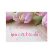 Påminn uppmuntran; du är vacker