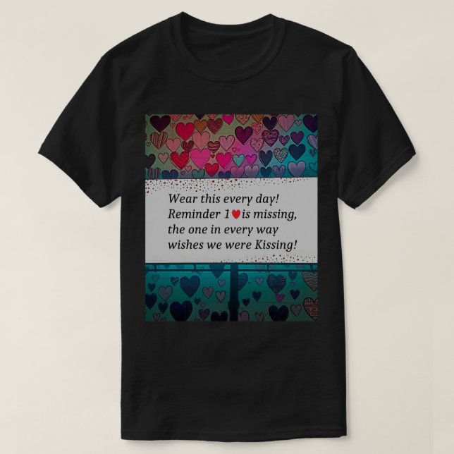 Påminnelse 1 Hjärta saknas T Shirt (Design framsida)
