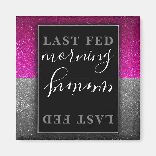 Påminnelse av maträtter för kattdjur Hundar Glitte Magnet (Framsidan)