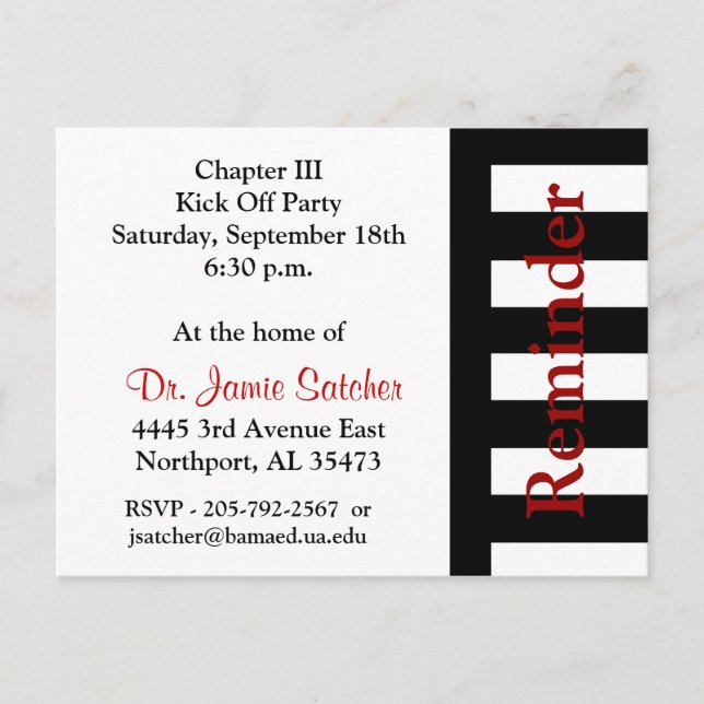 Påminnelse Brevkort3 Vykort (Framsida)