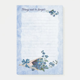 Påminnelse efter anteckningar med glömska, inte bl post-it block