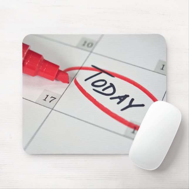 Påminnelse i kalendern musmatta (Med mus)