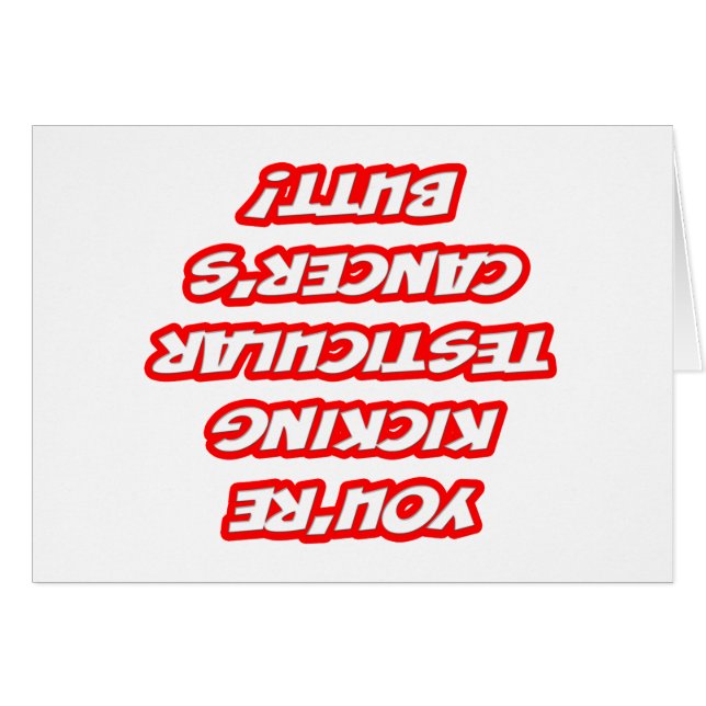 Påminnelse...Kicking av testikulär cancer Hälsningskort (Framsidan Horizontal)