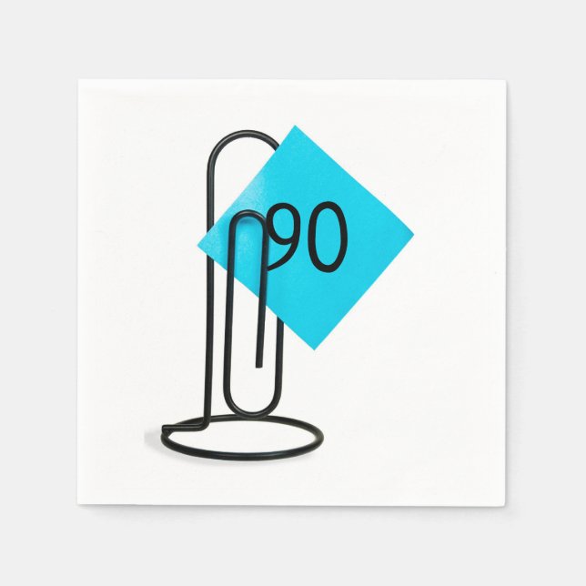 Påminnelse om 90:e födelsedagspress vid ett Papper Pappersservett (Framsidan)