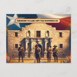 Påminnelse om Alamo Texas Independence day Vykort