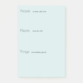 Påminnelse om blek Aquamarine Pad Post-it Block