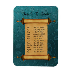 Påminnelse om familjefödelsedag magnet