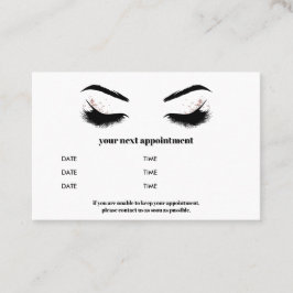 Påminnelse om Glamous Browbar Eyelash Luxury Visitkort