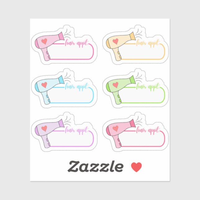 Påminnelse om hårtermin Förhands Blank Etikett Buj (Ark)