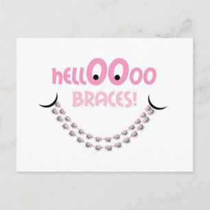 Påminnelse om Orthodontic Möte Hej Braces Rosa Vykort