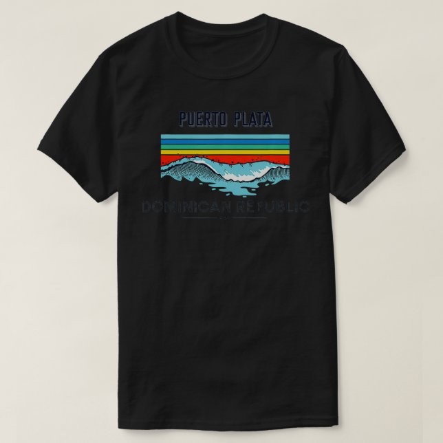Påminnelse om Puerto Plata Souvenir Dominikanska r T Shirt (Design framsida)