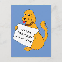 Påminnelse om Surgery Hund Vaccination Vykort