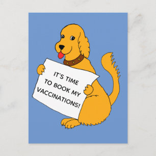 Påminnelse om Surgery Hund Vaccination Vykort