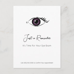 Påminnelse om synundersökning hos Purple Eye Vykort