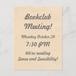 Påminnelse om Vellum Letboksklubben Vykort