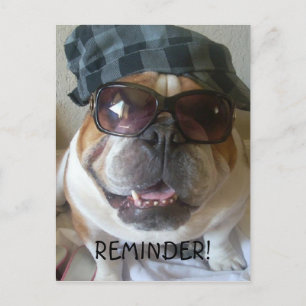 Påminnelse om vykort för engelska Bulldog