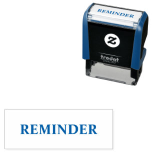 Påminnelse Självbläckande Gummistempel Design Självfärgande Stämpel