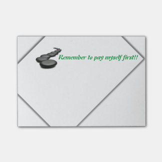 Påminnelse som betalar jag själv 1st! post-it block