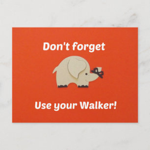 Påminnelse till använda walker vykort
