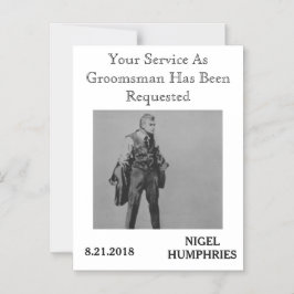 Påminnelse till bästa man eller bröllopsvittne magnetisk inbjudningskort