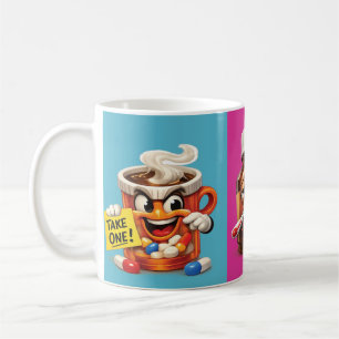 Påminnelsefärg för piller kaffemugg