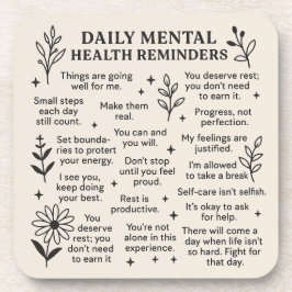 Påminnelser om daglig psykisk hälsa underlägg
