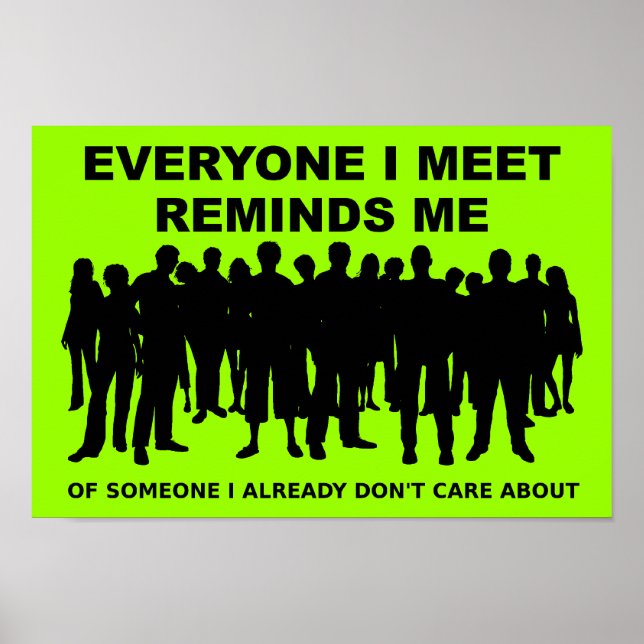 Påminner mig att jag inte bryr mig om att Poster t (Framsidan)